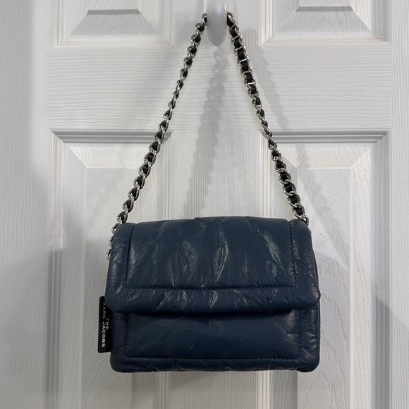 The Marc Jacobs Blue Pillow Bag- 8" W & about 6" H & 2" D - Picture 8 of 10